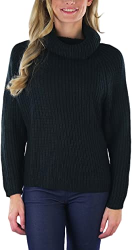 Image of ToBeInStyle Women's Classic Knit Fold Over Turtleneck Pullover