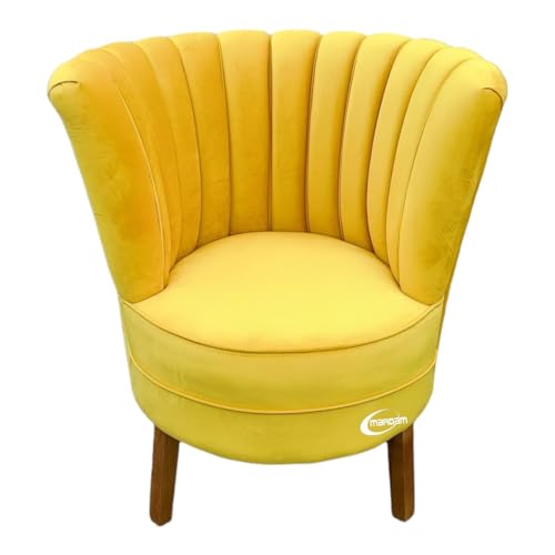 Review de Sillón antiguo madera - los mas comprados. 29 Sillón de Madera Vintage Minimalista Individual Amapola (Amarillo)