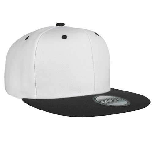 Image of Gelante Plain Blank Flat Brim Adjustable Snapback Baseball Caps LOT 6 Pack