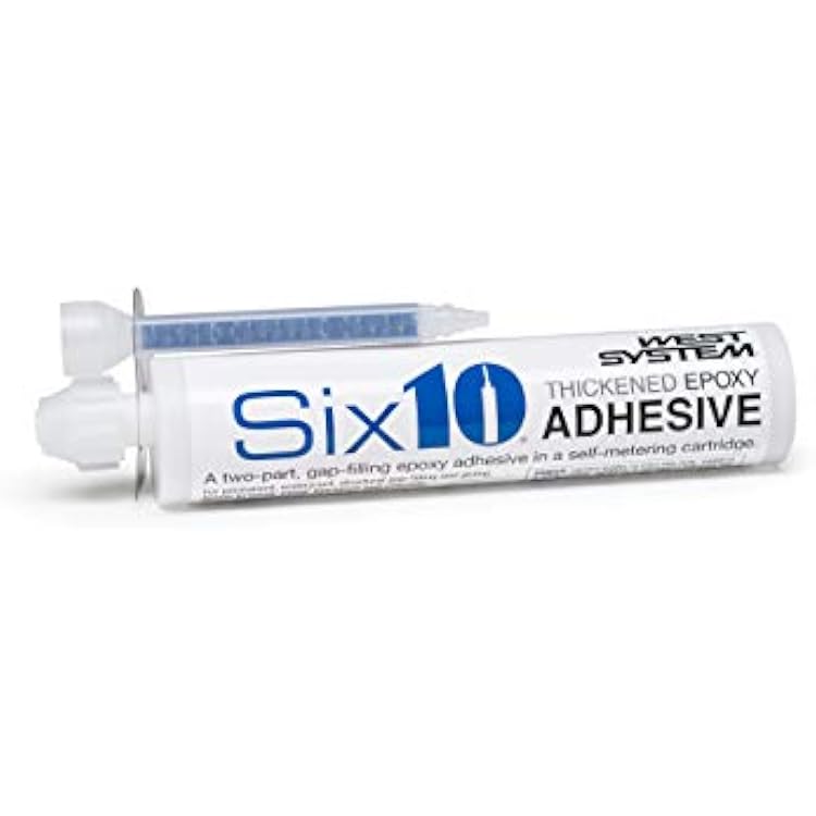 West Systems 610 Resin/Hardener Epoxy Adhesive, 190mL Cartridge, Straw