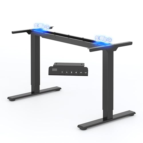 FLEXISPOT E1 PLUS Struttura Scrivania Regolabile in Altezza, Scrivania Elettrica Standing Desk con 2 Motori e 4 Pulsanti di Memoria