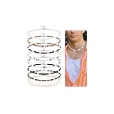 REVOLIA 8Pcs Puka Shell Necklace for Men Women Summer Beach Surfer Necklace Men Seashell Choker with Clam Chip Beads Beach Jewelry Set 16/18 Inches 16Inch