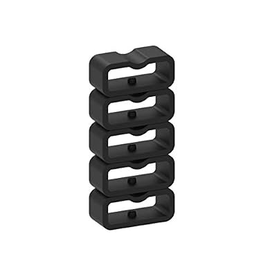 Strap Loop Fastener Rings intended for Garmin Vivosmart 3/Vivofit 4/Vivofit 3/Vivofit jr 3/Vivofit jr 2/Vivofit jr Bands Black Rubber Replacement Watch Bands Keeper Loop Security Holder Retainer Ring