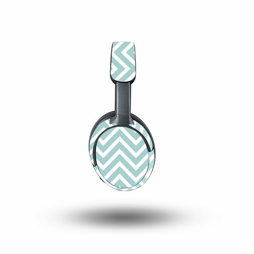 Image of MightySkins Skin Compatible with Bose QuietComfort Ultra - Aqua Chevron | Protective, Durable, and Unique Vinyl Decal wrap Cover | Easy to Apply, Remove, and Change Styles