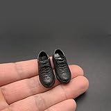nyyuqi 1/12 Scale SHF Low-top Canvas Shoes Hollow for 6' Male Action Figure Body Doll (Pure Black)