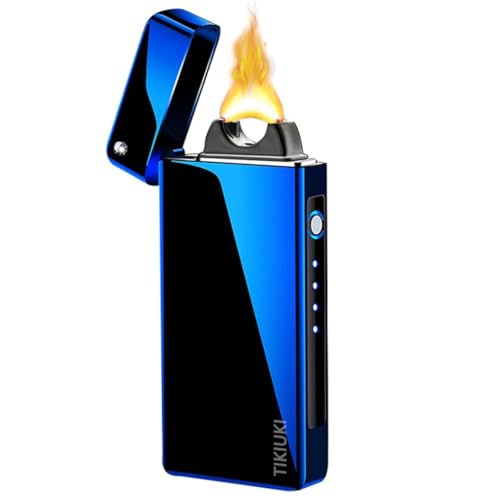 Encendedor eléctrico recargable USB C azul vintage