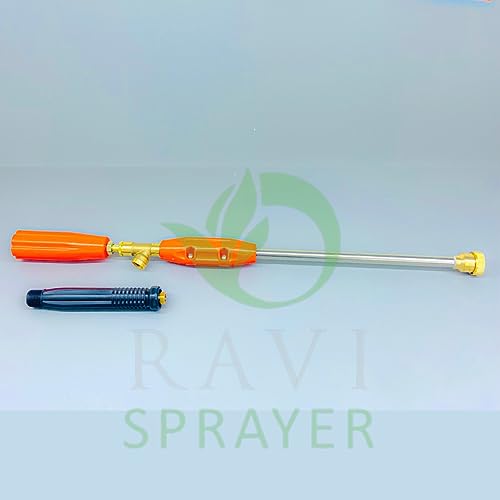 RAVI SPRAYER®High Water Pressure Sprayer Long Range Adjustable HandheldHose Nozzles 60Cm Length Spray Gun With Water Flow Adjustment Handle For Agriculture And Gardening Hand Held Sprayer