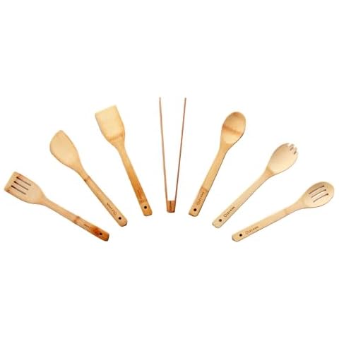 LEVANN Bamboo Cooking Utensil Set Cover