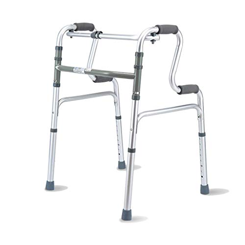 Chodziki na rolkach dla seniorów Chodzik dla seniorów Chodzik dla dorosłych Chodzik pionowy Pionek chodzik z napędem Chodzik ze stopu aluminium (srebrny1 56 * 51 * 74)