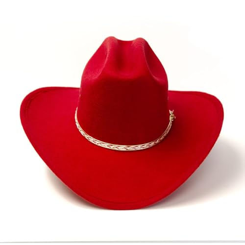 Western Child Red Faux Felt Cowgirl Hat4