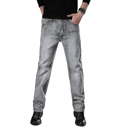 Casual Stretch Slim-fit Basic Jeans Business Retro Solid Jeans