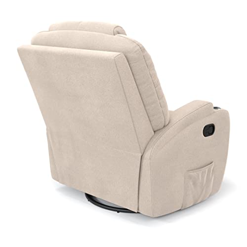 Poltrona do Papai Colton Linho Bege Wall Save Com Massageador e USB