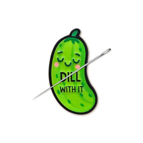Image of Funny Pickle Needle Minder, Needle Minder Magnet, Magnetic Needle Nanny Needlework Accessories