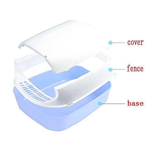 Maison de toilette chat fermée bac à litière plastique pour chaton - 5