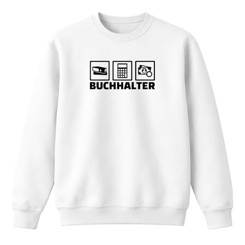 Sweat-shirt comptable blanc taille S vêtement bureau et gestion