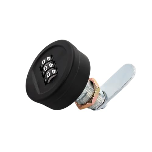 Guangcailun El Metal confiable de la Cerradura del gabinete Proporciona la Mejor protección para los gabinetes. Cerradura de cajón Casillero de buzón de Seguridad 2·Fácil de Instalar, 30mm Negro