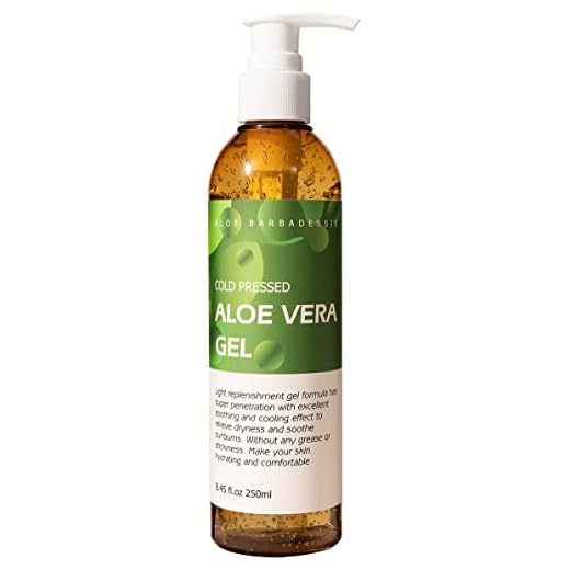 benatu Gel de Aloe Vera para Rosto e Cabelo, 100% Puro Prensado A Frio, Hidratante Facial Natural para Alívio de Queimaduras Solares, Ance, Cuidados com A Pele (8,8 Fl Oz)