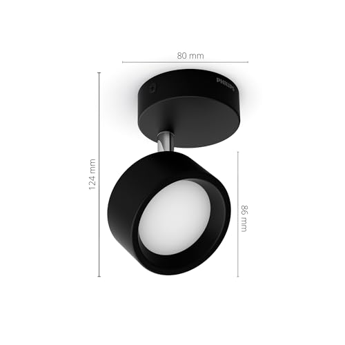Spot Bracia Philips 1x5.5W noir chaud 2700K pour eclairage orientable - 5