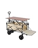 キャリーワゴン 折りたたみ式ユーティリティワゴンカート テーブル付き