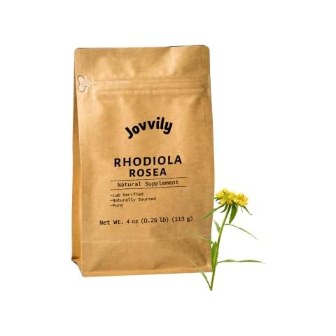Jovvily Rhodiola Rosea Powder - 4oz - Golden Root - Non-GMO - Natural Supplement Cover