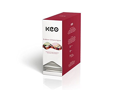 KEO Tee - ERDBEER ZITRONENGRAS - 15 Teachamps im Aromakuvert