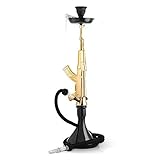 Buy Hookah Shisha Gun Shape Hookah Ak47 Golden Nargile