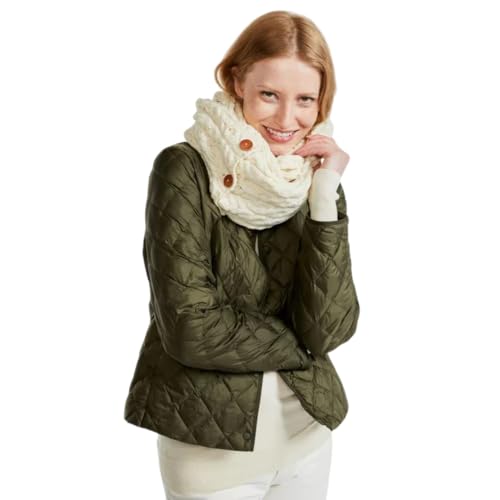 Women's 100% Merino Wool Snood Scarf with Buttons4