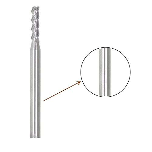 Image of findmall 5Pcs 3 /32 Inch Helix Carbide End Mill Tialn Coated 4 Flute 3 /8 Inch Length of Cut Fit for Aluminum Cut Non-Ferrous Metal Upcut CNC Spiral Router Bit