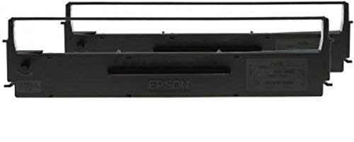 Epson SIDM Black Ribbon Cartridge - Cinta de impresoras matriciales (LX-350/300+/300+II, Negro, Matriz de punto, 4000000 caracteres, Negro, Epson), Ya disponible en Amazon Dash Replenishment