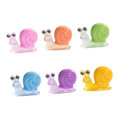 Abaodam 6pièces Figurines Lumineuses Résine pour Décoration De Jardin Accessoires Miniatures pour Paysages Animaux Adorables pour Jardins De Fées Et Décorations De Maison