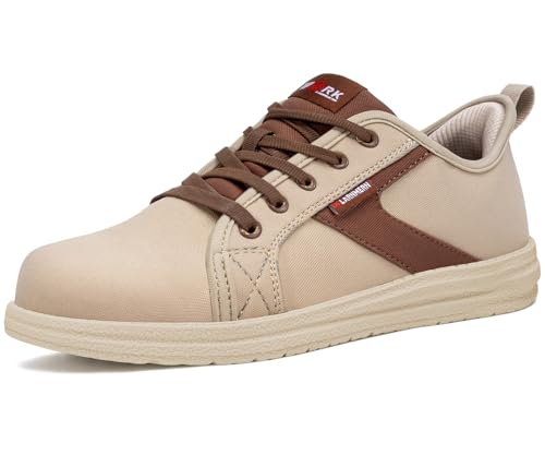 Image of LARNMERN Slip On Steel Toe Shoes Women Work Walking Sneakers Skate Hands Free Safety Tennis Shoes
