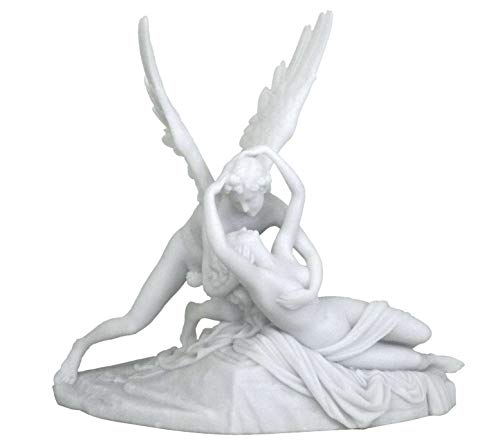 Italfama Statua Amore E Psiche Di A.Canova Riproduzione In Resina Bianca Cm.30X29. Elegante Prodotto Firmato Firenze.