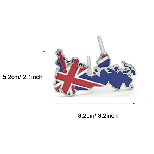 Image of British Flag UK Flag United Kingdom Flags Car Emblem Logo for Car Front Grille Personalized Metal Grill Badge Including Screws