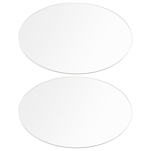 Hoement Discos Acrílicos Redondos Transparentes de 2mm, 2 Piezas para Manualidades Diy, Superficie Lisa y Duradera para Dibujo o Pegar Fotos