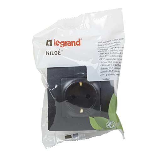 Toma 2P+T Monobloc Legrand 396492          negra individual en paquete de 4 unidades para hogar 3