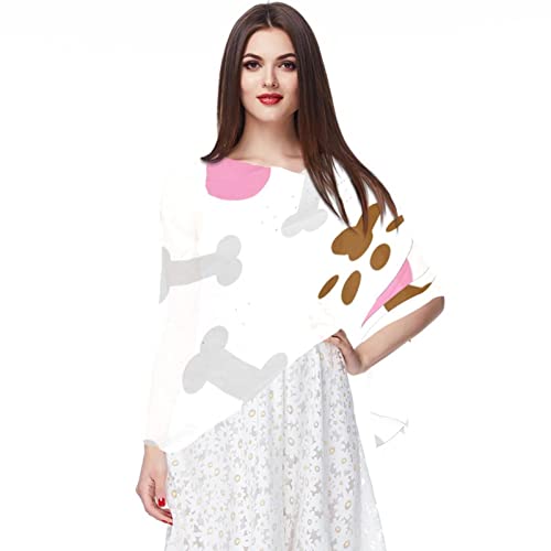 Châles et écharpes imprimés éléphants roses et cœurs pour femme, grand foulard multicolore