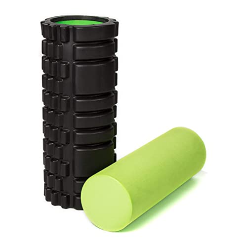 Fledo 2 in 1 Foam Roller for Dep Tissue Massage-with Bonus Carrying Case!