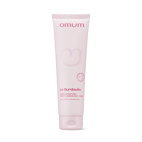 OMUM - La Surdouée Crème - Crème prévention vergetures - Protège, regenère la peau, prévient la formation des vergetures - texture légère fondante - Compatible grossesse dès 1er mois - Vegan - 150 ml
