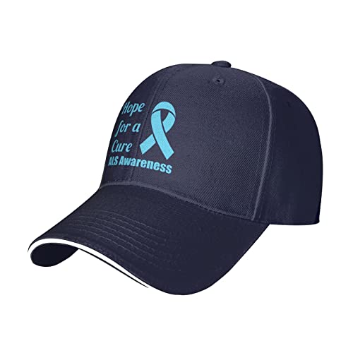 Gorra unisex estilo cowboy ajustable azul marino miniatura 2