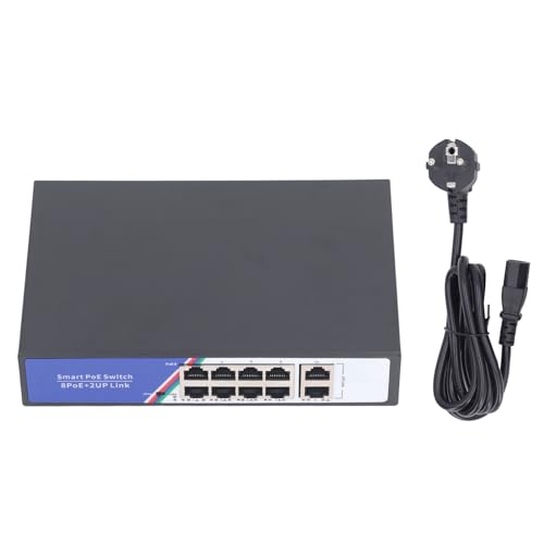 Commutateur POE 10 ports 100 Gbit/s Ethernet non géré pour réseau fluide