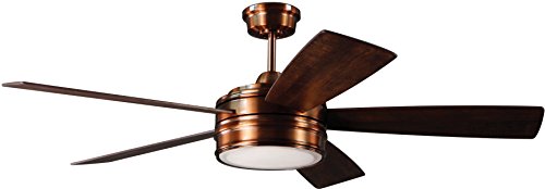 Craftmade Ceiling Fan with LED Light and Remote BRX52BCP5 Braxton