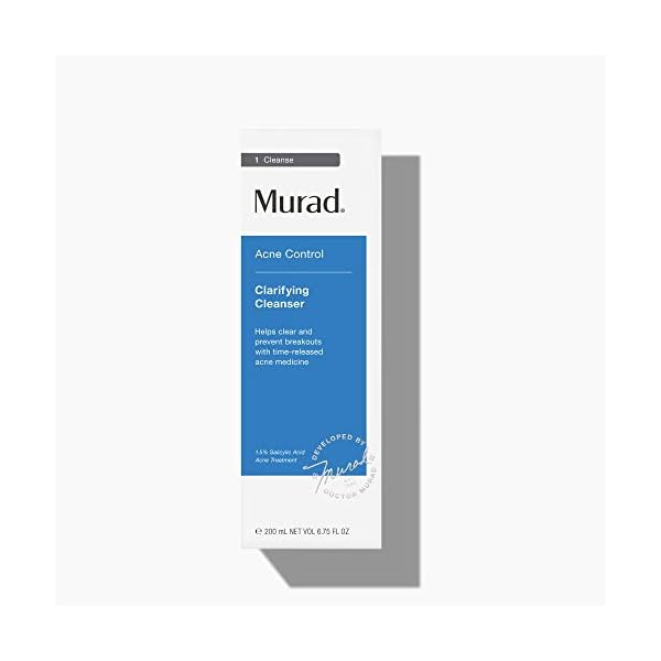 Murad Clarifying Cleanser - Acne Control Salicylic Acid & Green Tea Extract Face Wash - Exfoliating Acne Skin Care Treatment Backed by Science, 6.75 Oz