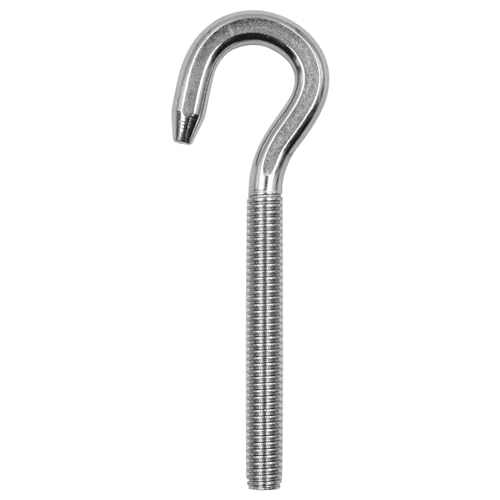 Pack of 10 Mixed ZONADAH M6 Eye Ringbolt & Hook Bolt Long Shank 304 Stainless Steel Closed Weld Coil Screw Threaded Rod for Hammocks Swing Chair - Image 3