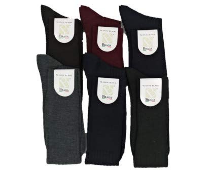 BRAGA calza lunga uomo in lana 6 PAIA (10½11