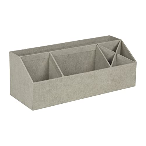 Casier de rangement de bureau beige Bigso Box avec 4 compartiments pour crayons
