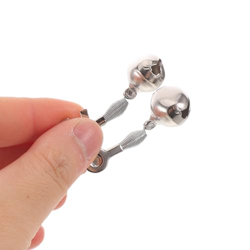 Alarma de picada campana doble de acero inoxidable para caña de pescar en pack de 25 piezas 3
