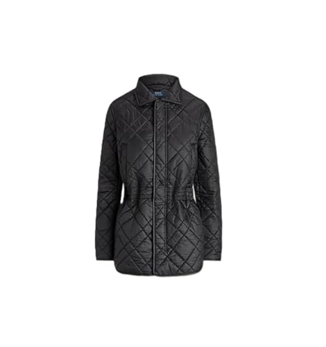 POLO RALPH LAUREN Women's Quilted Water-Repellent Jacket, Black, Size Large L