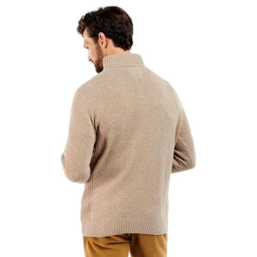 Barbour Men's Nelson Essential Half Zip Sweater, Stone3