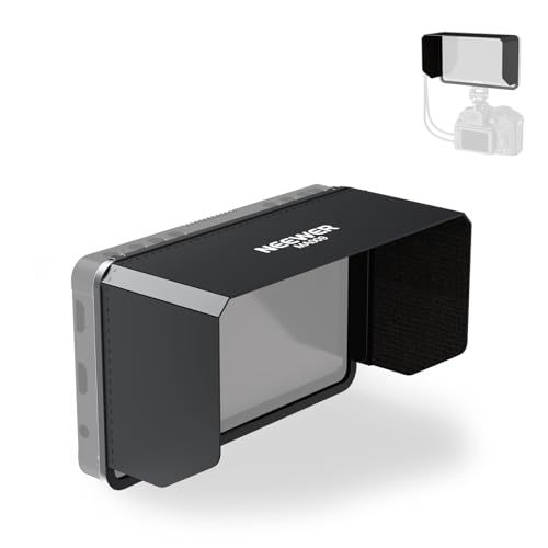NEEWER Monitor Sunshade Hood Only for NEEWER F700U Camera Field Monitor, Three Sided Sun Hood & Formfitting Frame to Reduce Glare, Easy Button Access, Loop & Hook Quick Attachment, MA009