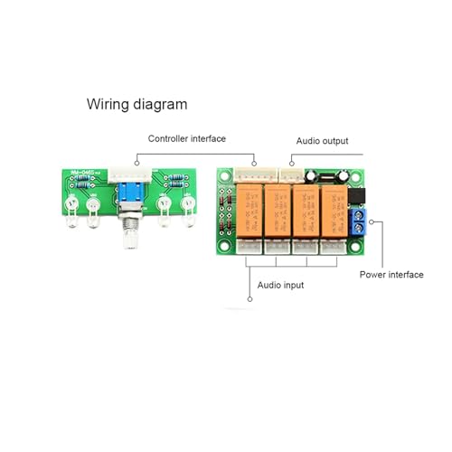 Relé de audio de 4 vías con interruptor rotatorio para selección de señal de sonido 2